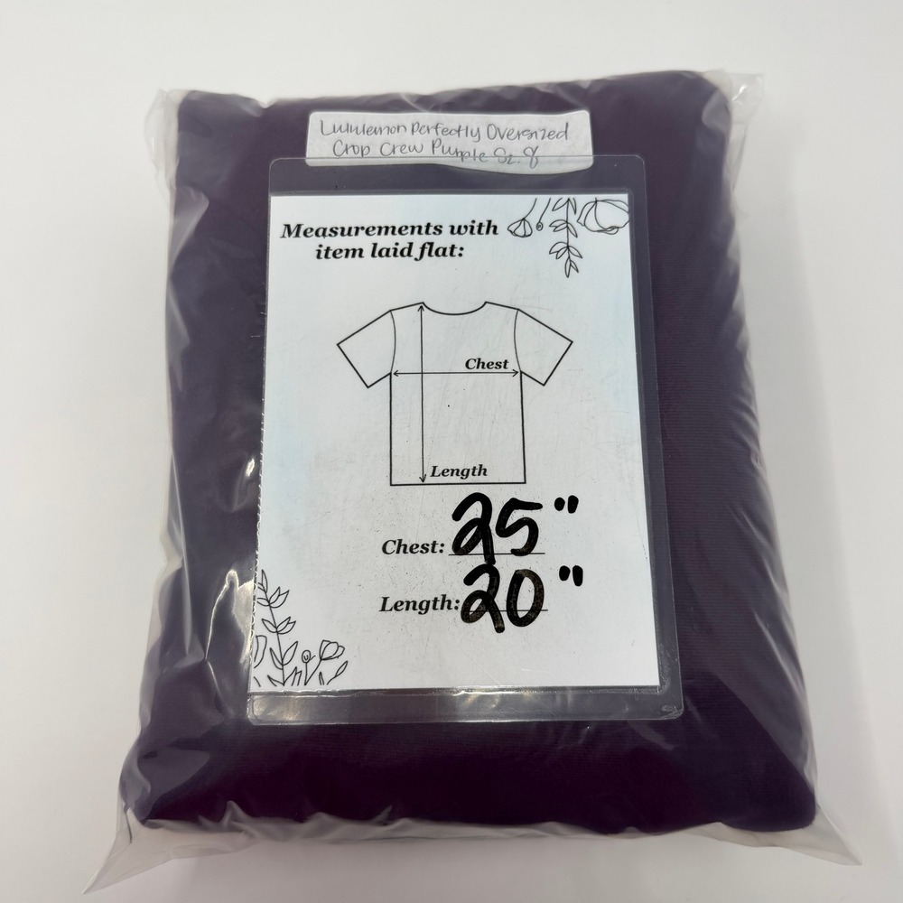 Lululemon Perfectly Oversized Crop Crew Purple Sweatshirt Size 8 - Picture 5 of 5